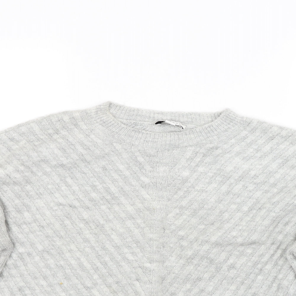 Topshop Womens Grey  Knit Pullover Jumper Size S