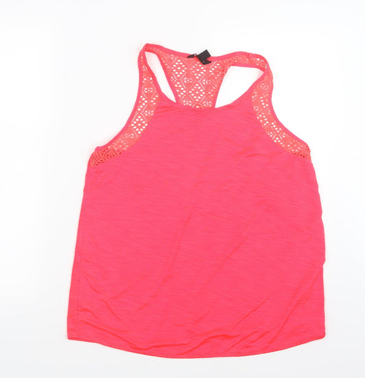 New Look Womens Pink   Basic Tank Size L