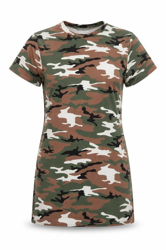 PRETTYLITTLETHING Womens Green Camouflage  Mini  Size 6