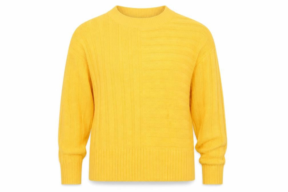 TU Womens Yellow  Knit Pullover Jumper Size 10