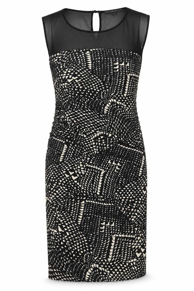 NEXT Womens Black Geometric  A-Line  Size 10