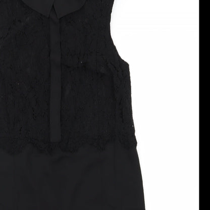 Next Womens Black Floral  A-Line  Size 10
