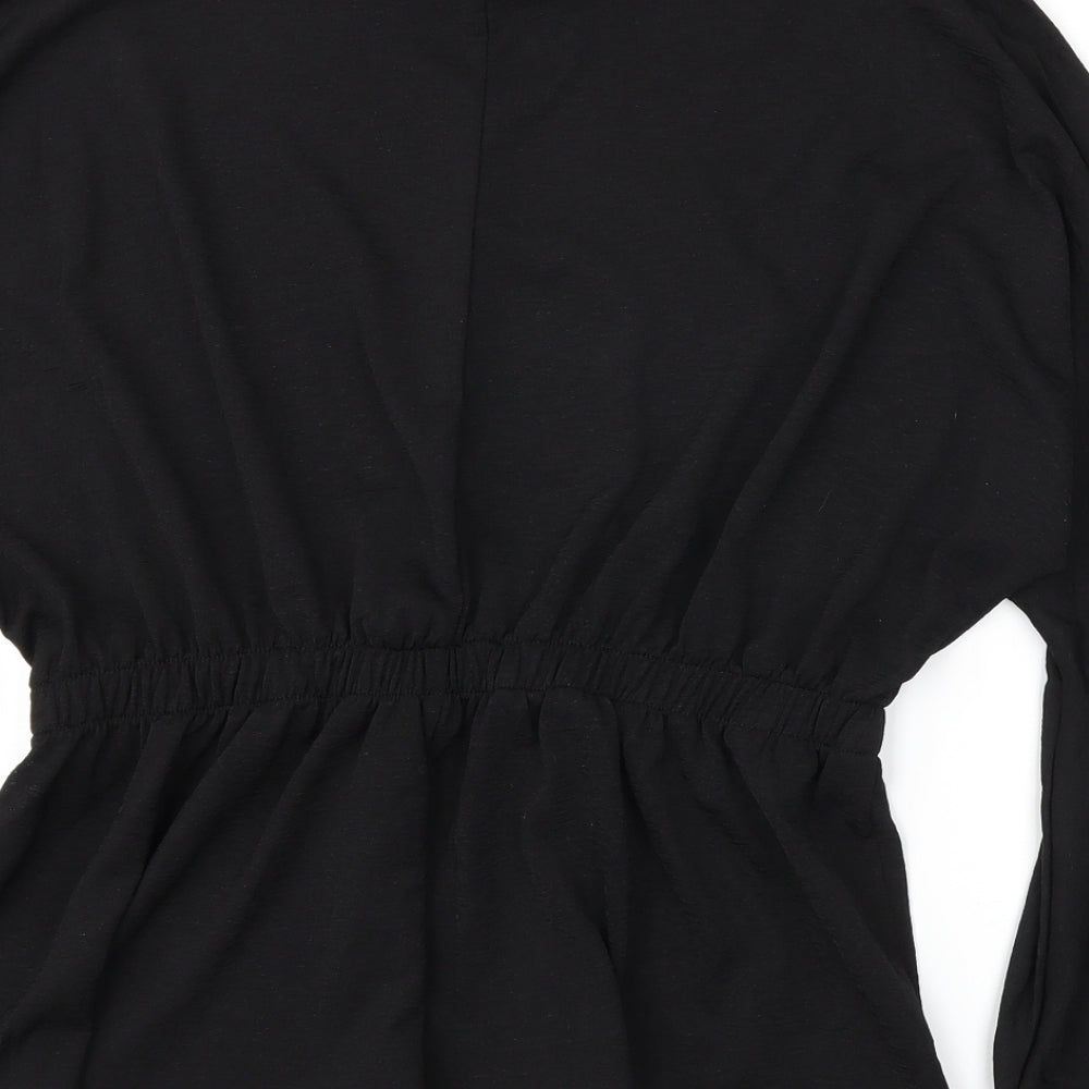 Papaya Womens Black   Basic T-Shirt Size 12