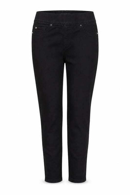 Denim & Co. Womens Black   Jegging Trousers Size 10 L28 in - Stretch waistband