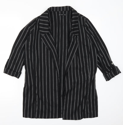 Stradivarius Womens Black Striped  Jacket  Size S