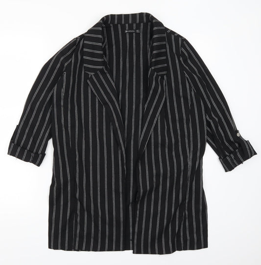 Stradivarius Womens Black Striped  Jacket  Size S
