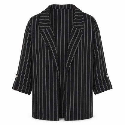Stradivarius Womens Black Striped  Jacket  Size S