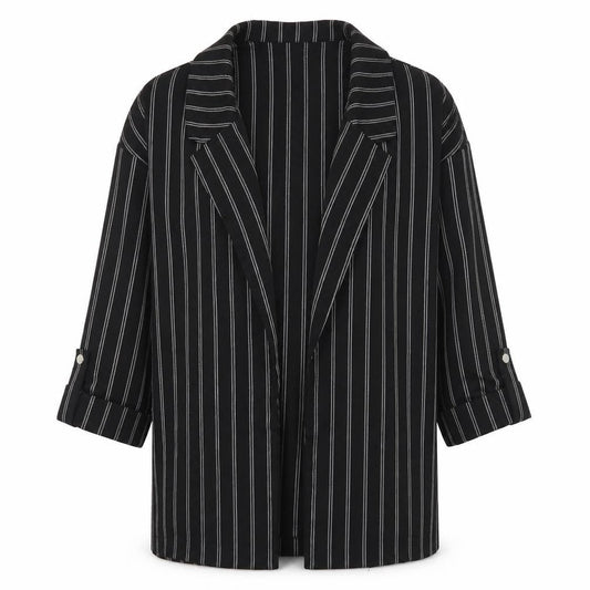 Stradivarius Womens Black Striped  Jacket  Size S