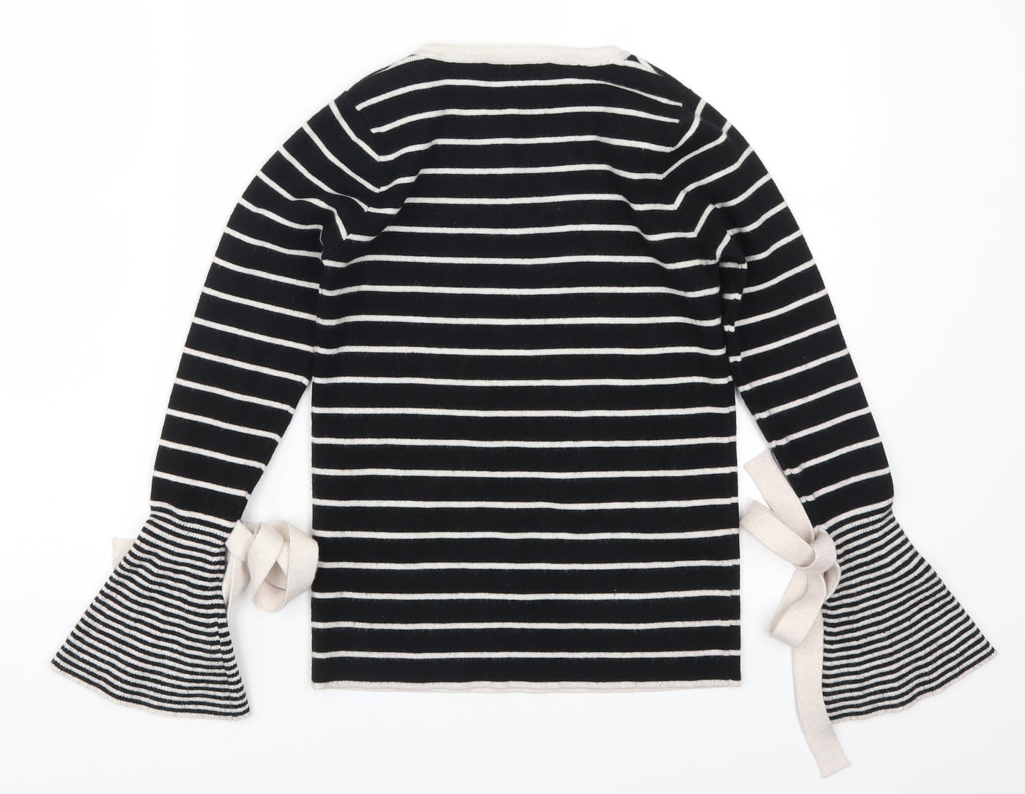 Missguided Womens Black Striped  Pullover Jumper Size 6