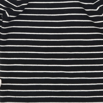 Missguided Womens Black Striped  Pullover Jumper Size 6