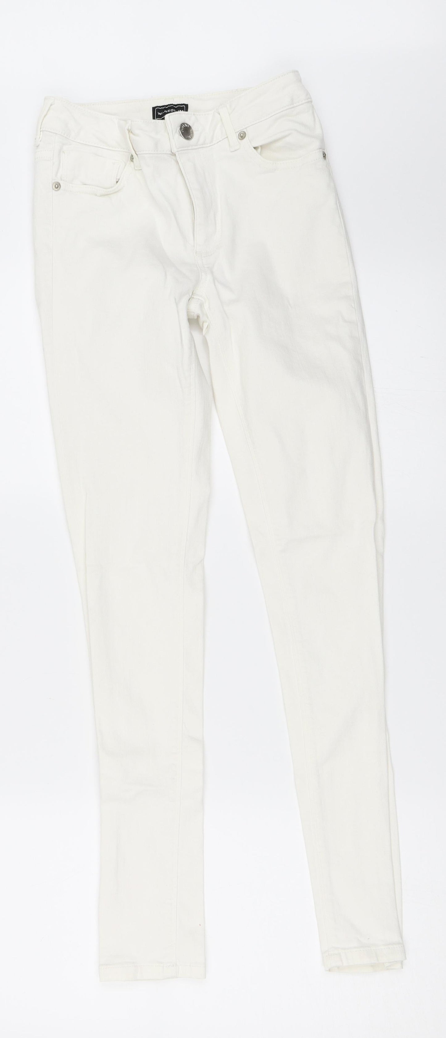 Warehouse Womens White  Denim Skinny Jeans Size 6 L29 in