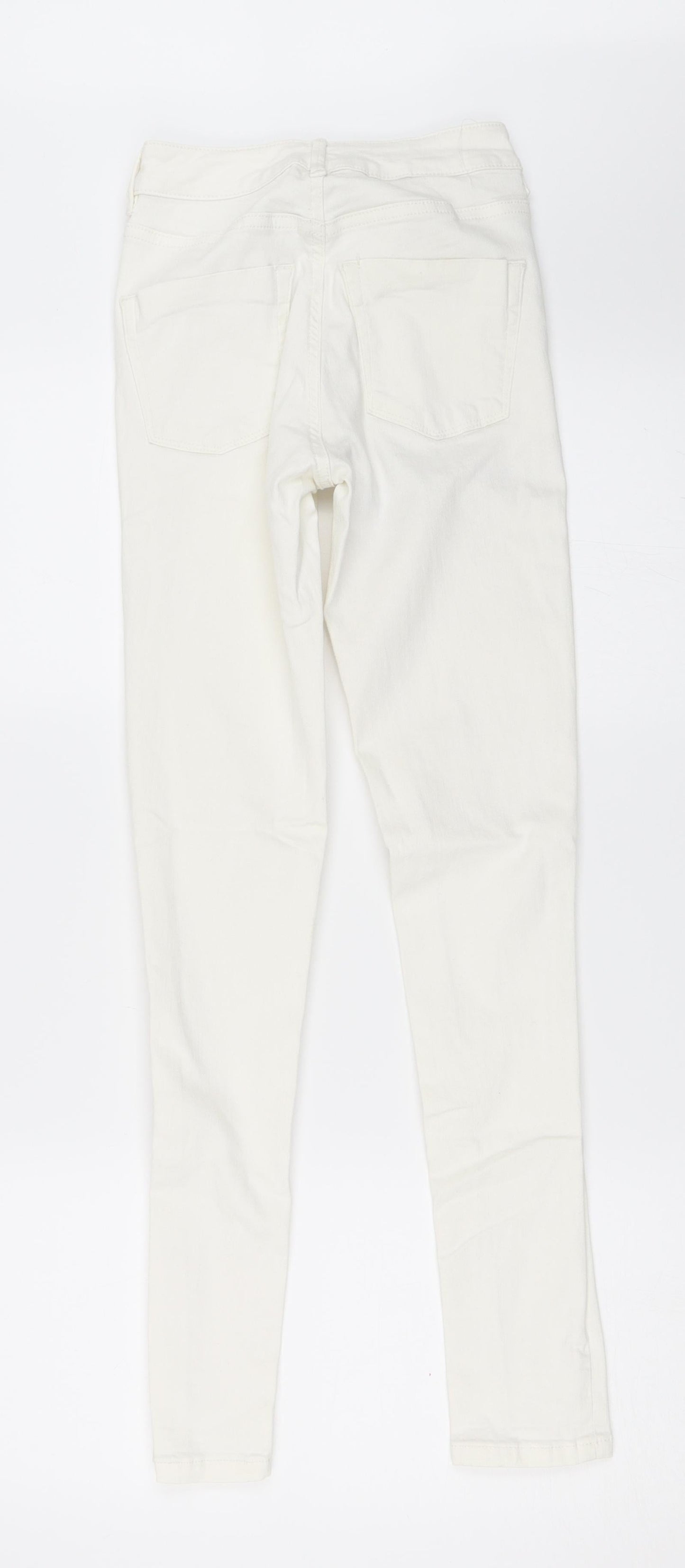 Warehouse Womens White  Denim Skinny Jeans Size 6 L29 in