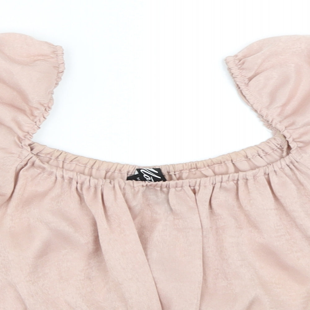 Motel Womens Pink   Cropped Blouse Size M