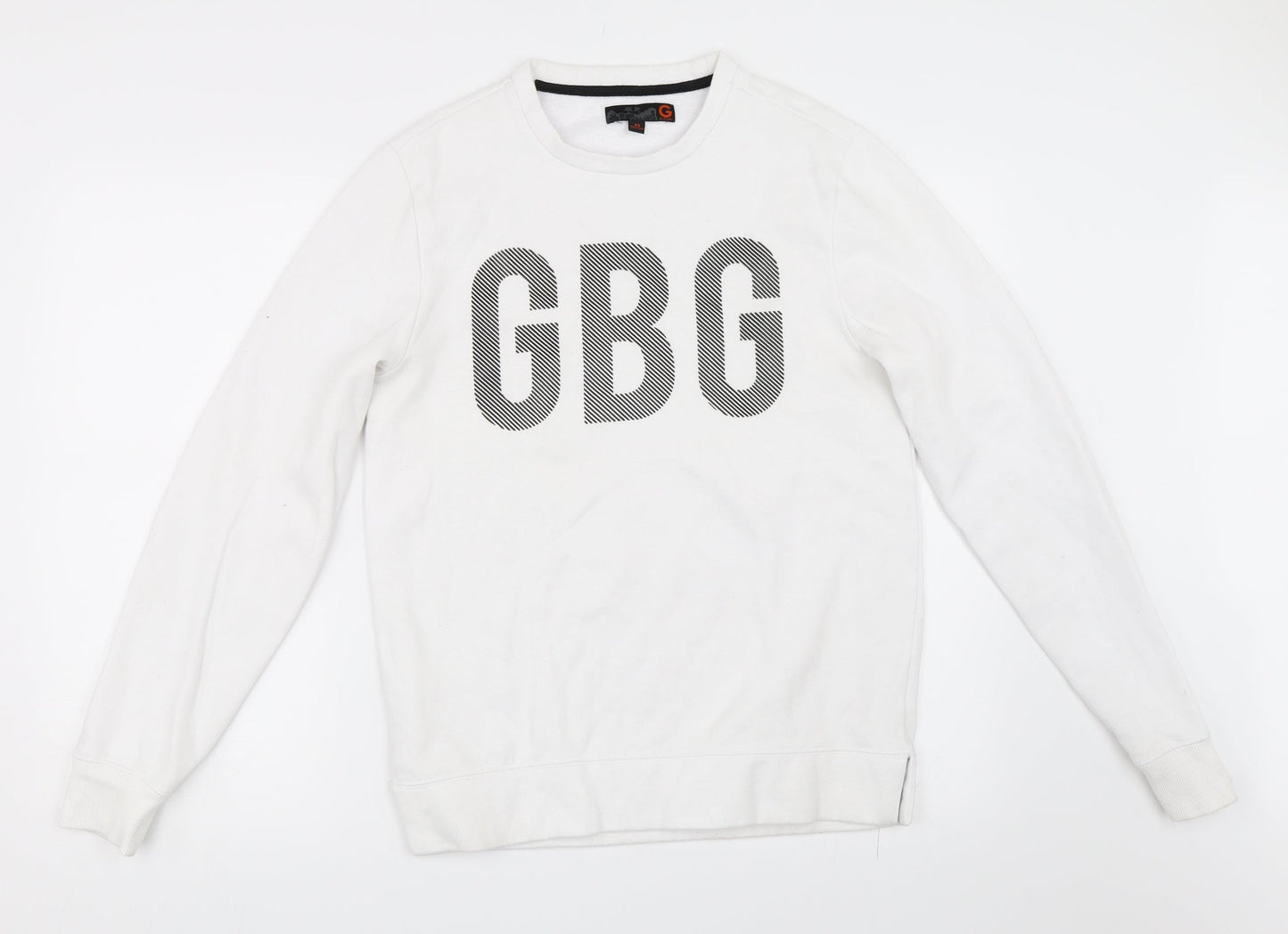 Preworn Mens White   Pullover Sweatshirt Size XS
