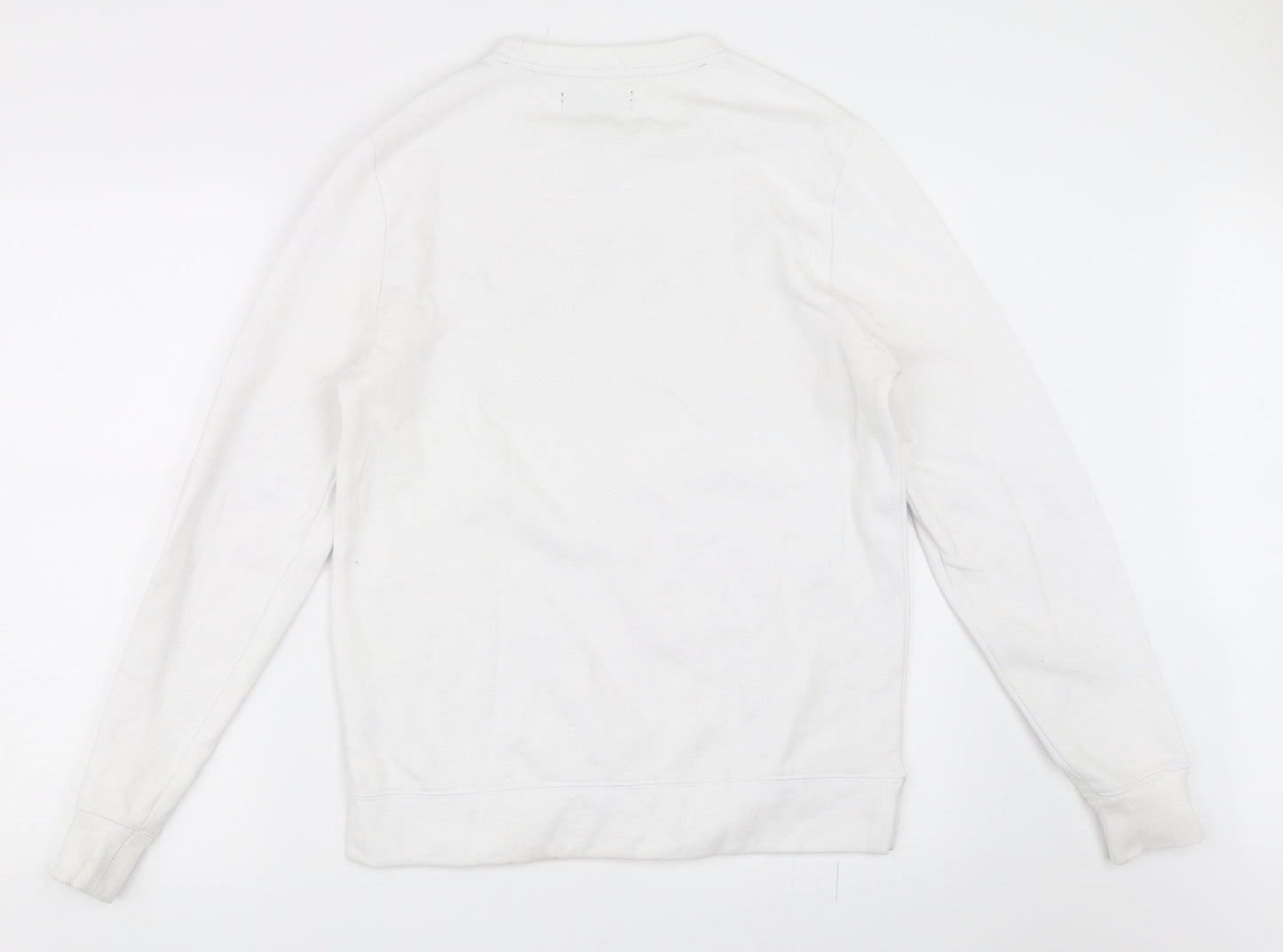 Preworn Mens White   Pullover Sweatshirt Size XS