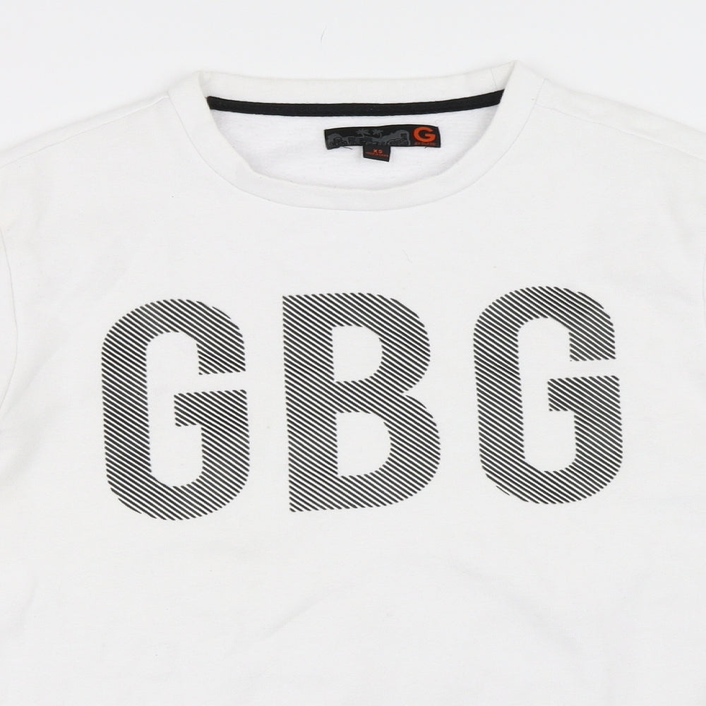 Preworn Mens White   Pullover Sweatshirt Size XS