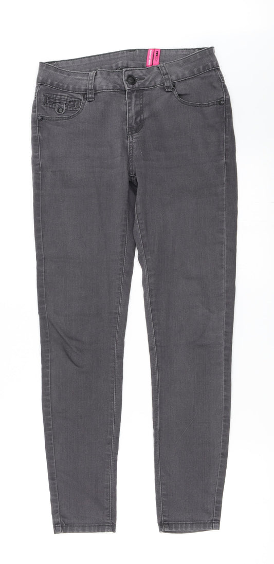 YESYES Womens Black  Denim Skinny Jeans Size 8 L28 in