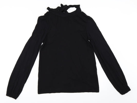 Warehouse Womens Black   Basic T-Shirt Size 8