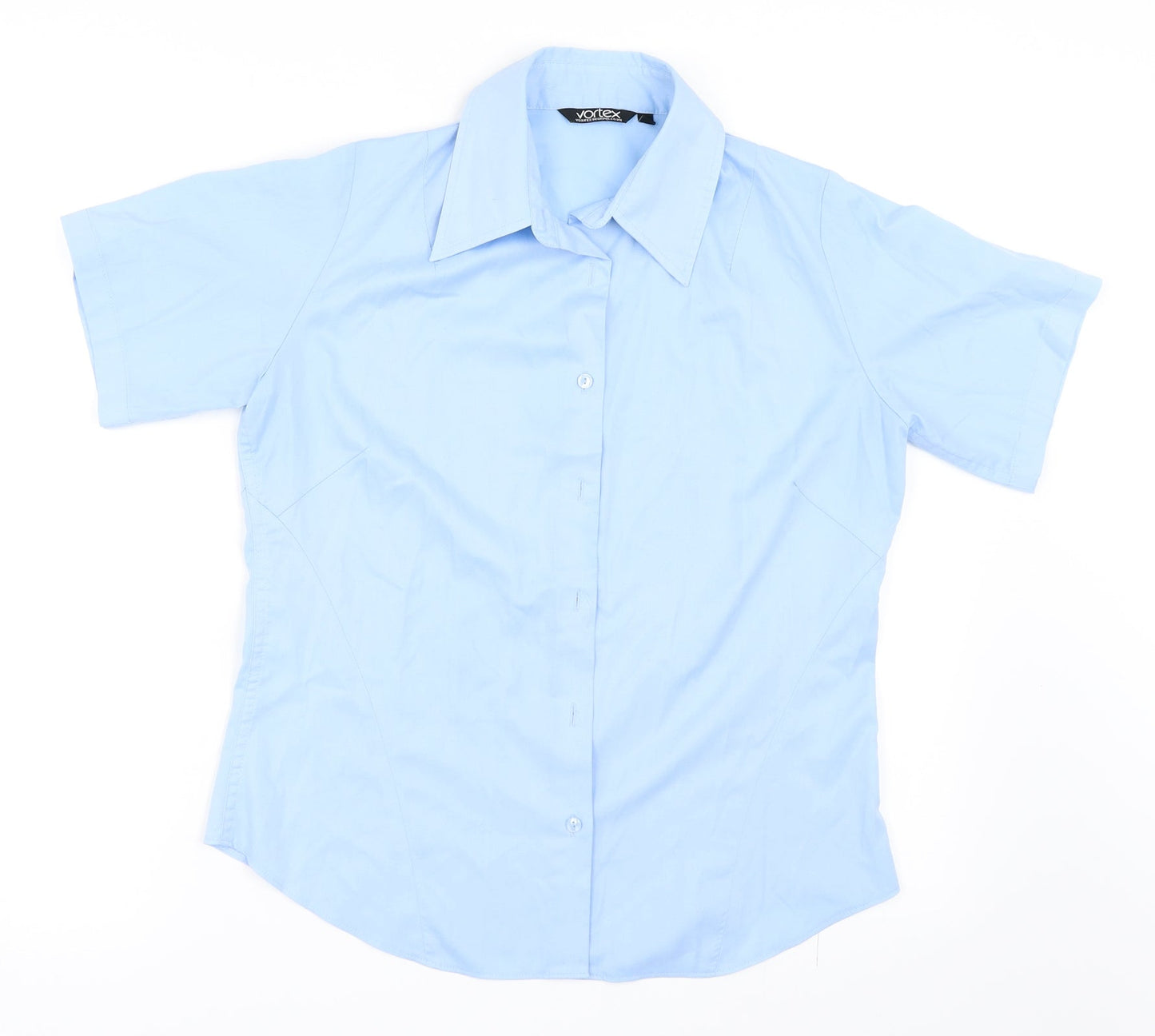 Vortex Womens Blue   Basic Button-Up Size 10