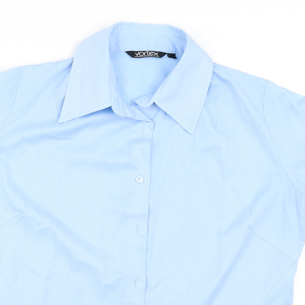 Vortex Womens Blue   Basic Button-Up Size 10