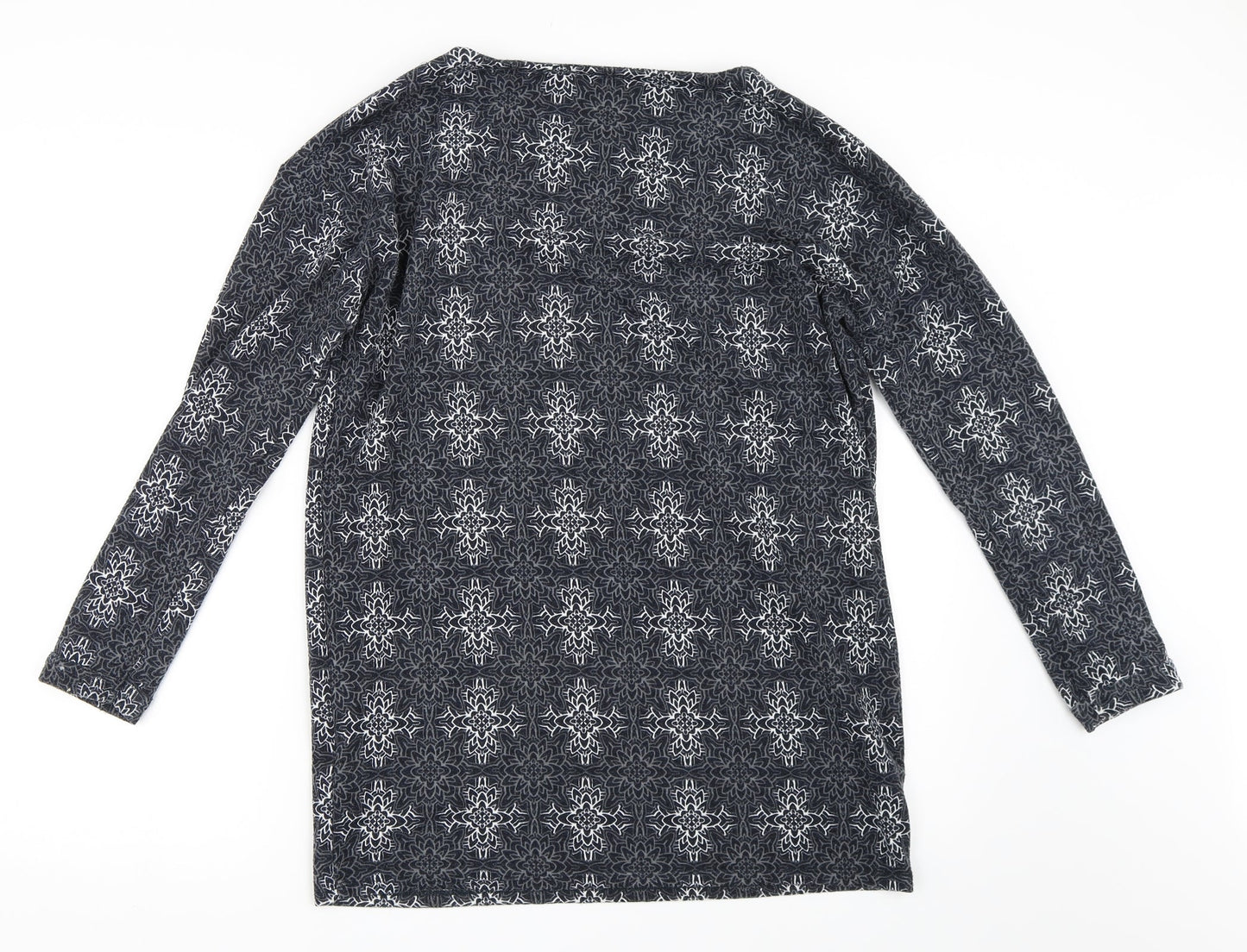 Marks and Spencer Womens Blue Geometric  Pullover Jumper Size 10