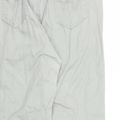 Sunbird Womens Green Floral  Capri Trousers Size L L22 in