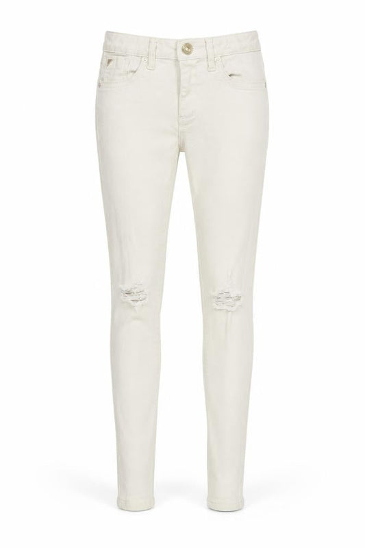River Island Womens White  Denim Skinny Jeans Size 6 L27 in