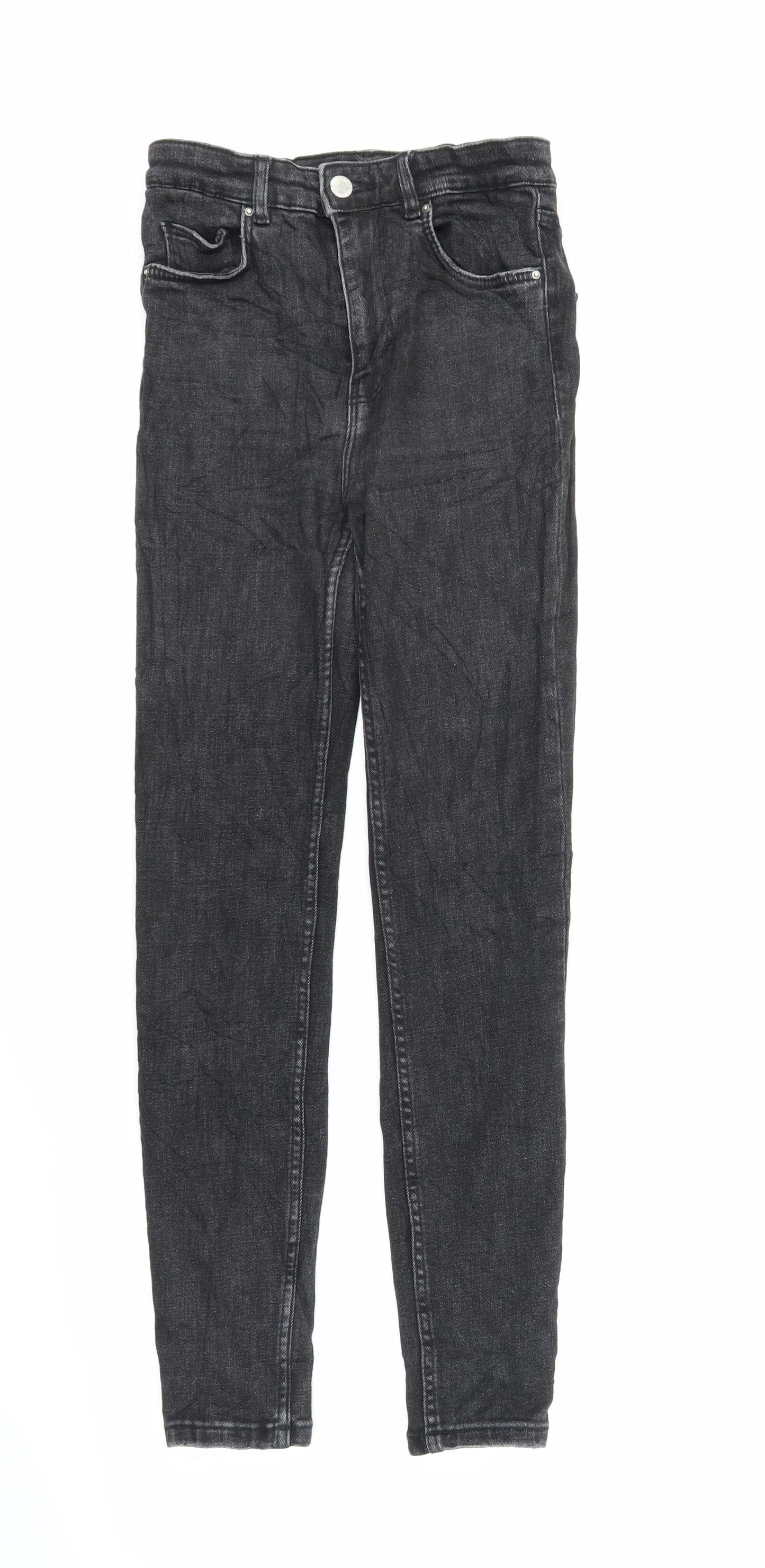 Zara Mens Black  Denim Skinny Jeans Size 24 in L26 in