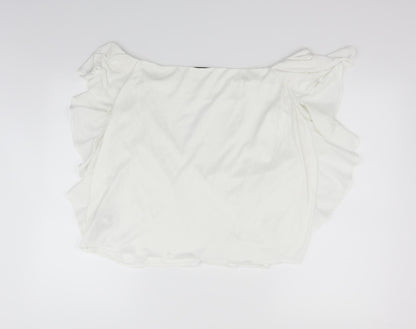 Marks & Spencer Womens White   Basic T-Shirt Size 14
