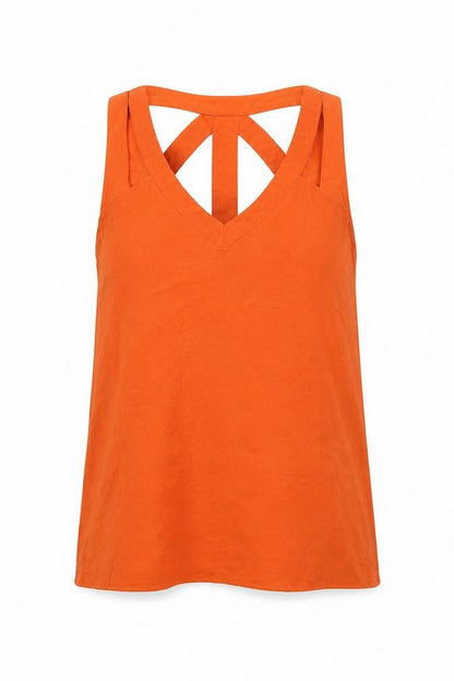 Warehouse Womens Orange   Basic T-Shirt Size 8