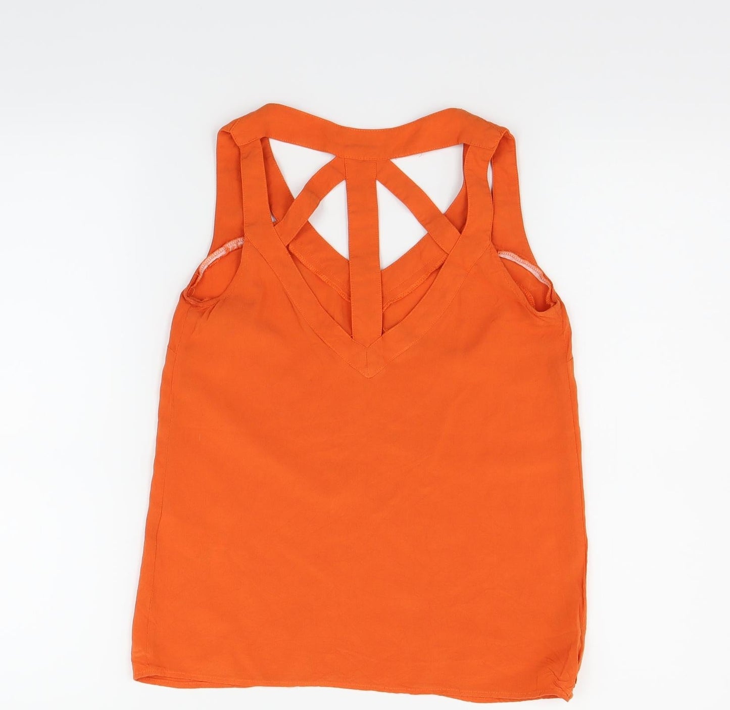 Warehouse Womens Orange   Basic T-Shirt Size 8