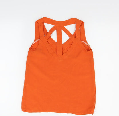 Warehouse Womens Orange   Basic T-Shirt Size 8