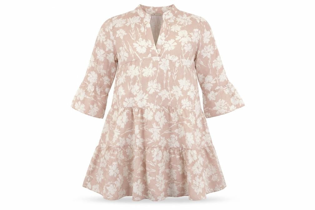Passiona Womens Beige Geometric  Fit & Flare  Size 12