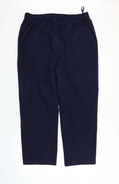 Preloved EWM Womens Blue   Trousers  Size 32 in L26 in - Back