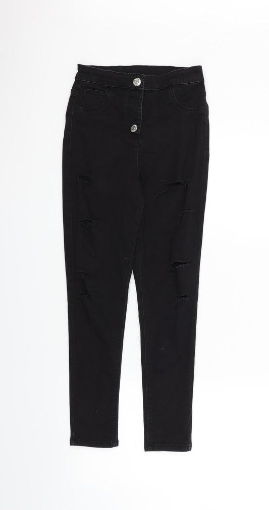 Candy Womens Black   Trousers  Size 12 L24 in
