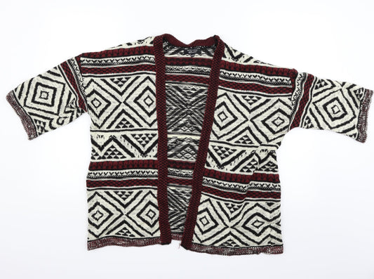 New Look Girls Beige Geometric  Cardigan Jumper Size 14 Years