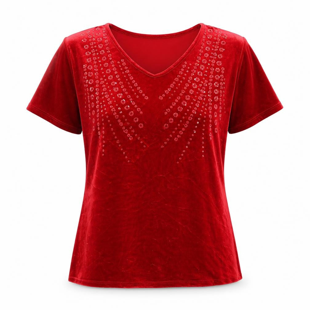 Mega Design Womens Red   Basic T-Shirt Size M