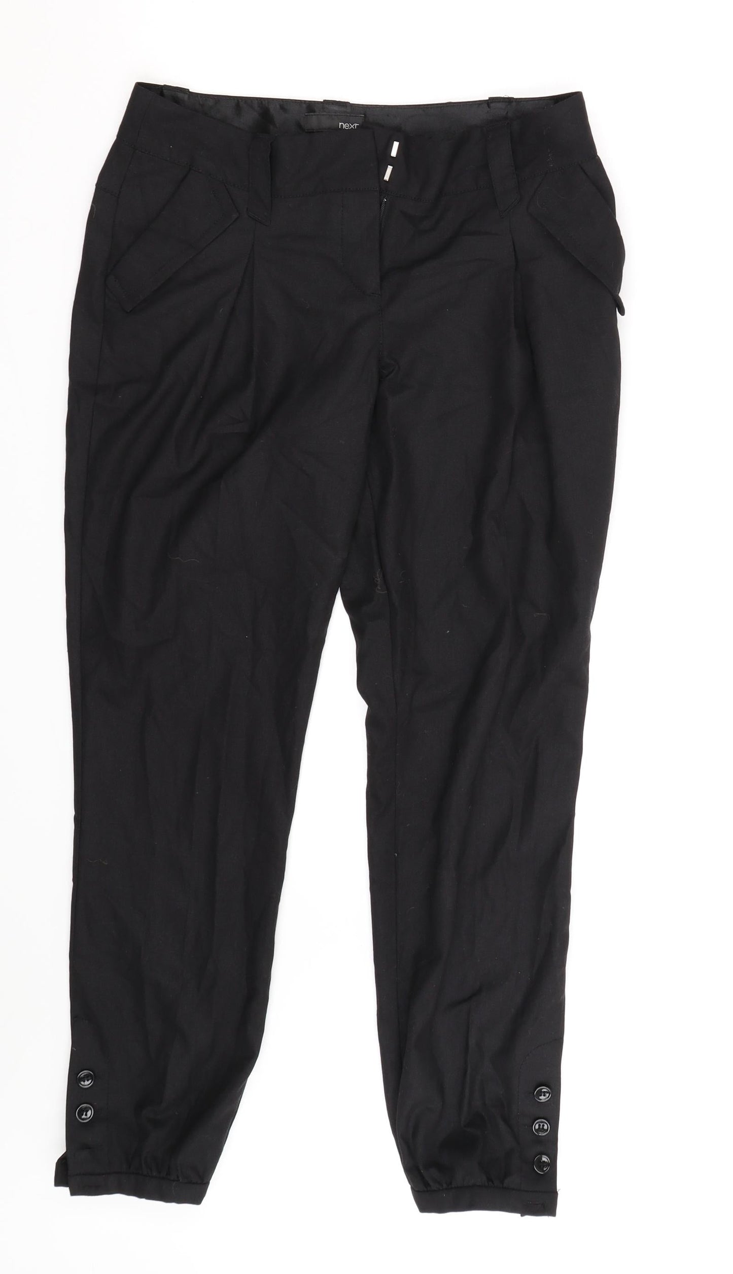 NEXT Womens Black   Trousers  Size 8 L26 in