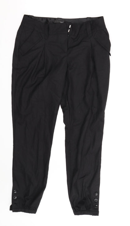Next Womens Black   Trousers  Size 8 L26 in