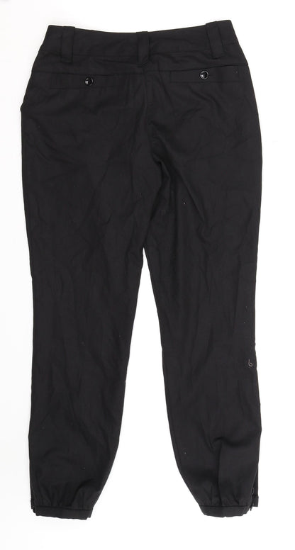 Next Womens Black   Trousers  Size 8 L26 in