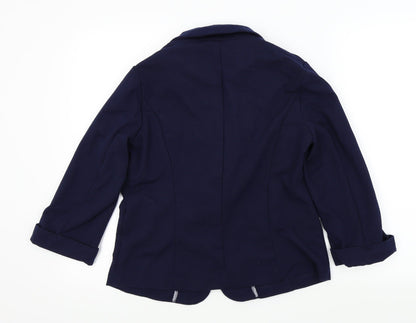 New Look Womens Blue Houndstooth  Jacket  Size 12