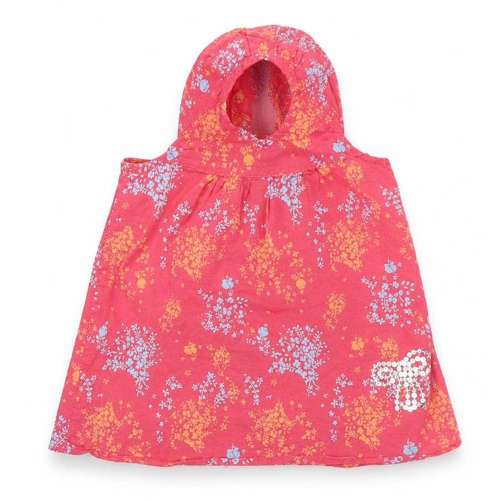 Marks & Spencer Girls Pink Floral  Basic Blouse Size 12-18 Months  - Frill straps