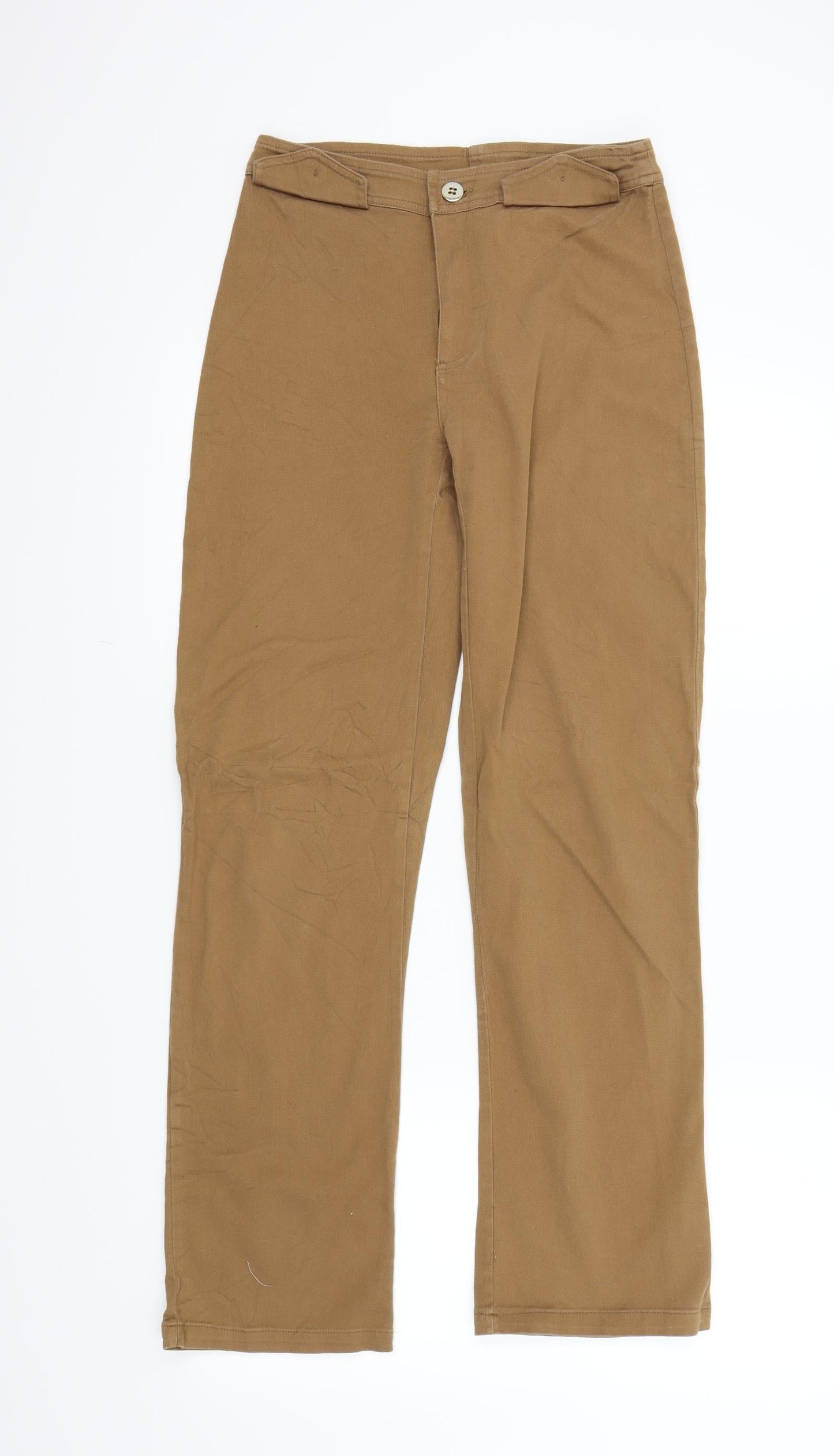 Preworn Womens Brown Houndstooth  Trousers  Size 38 L29 in