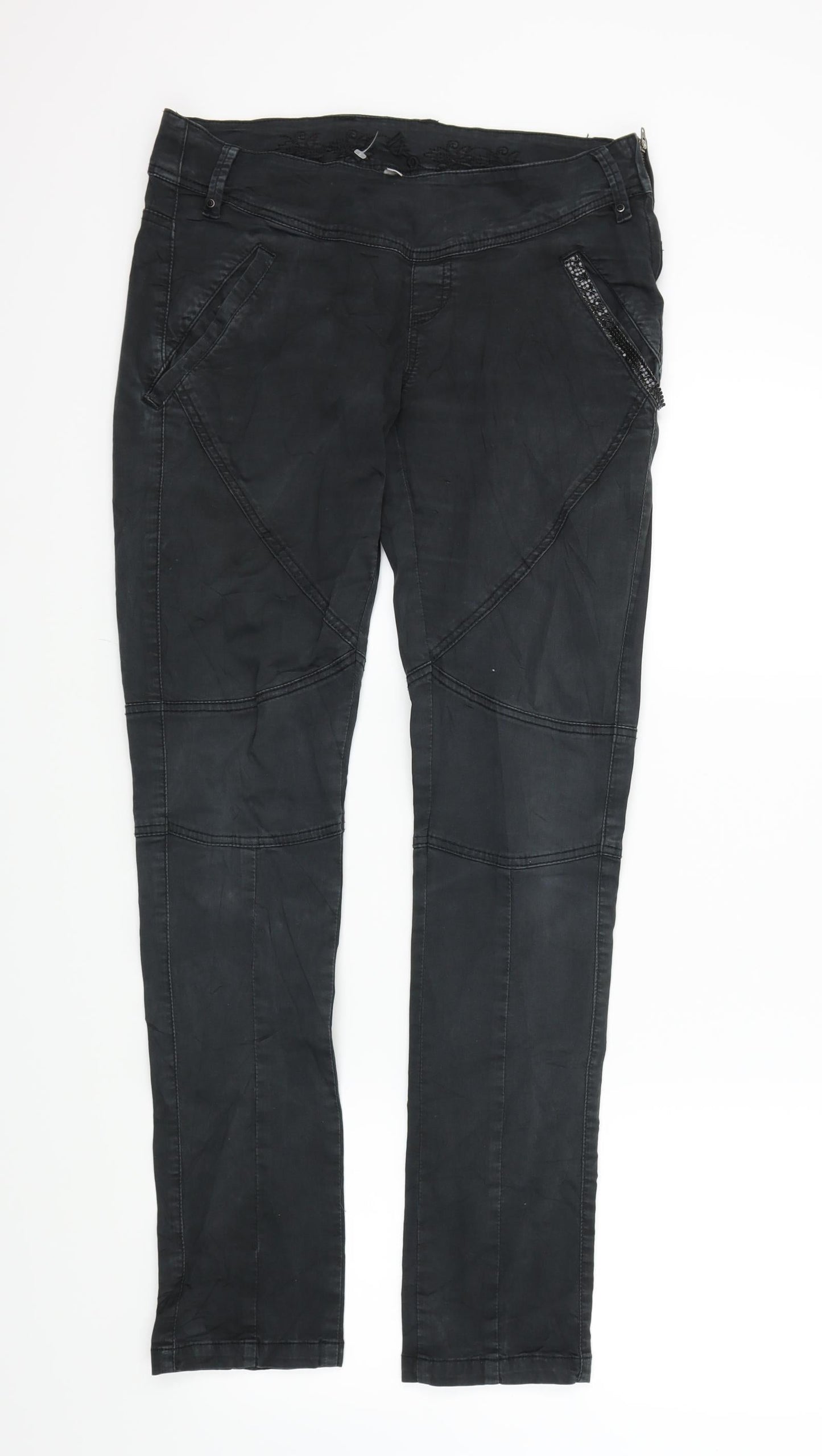 Preworn Womens Black   Skinny Jeans Size M L30 in