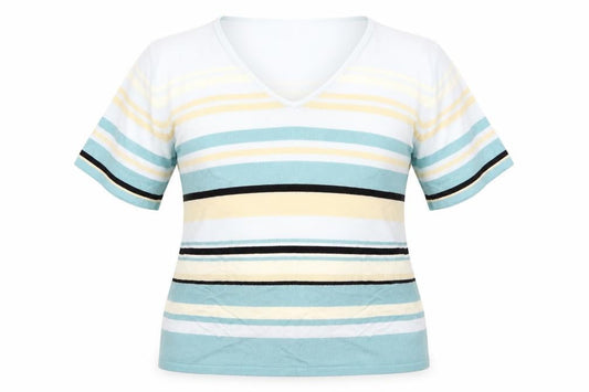Berkertex Womens Blue Striped  Pullover Jumper Size 16