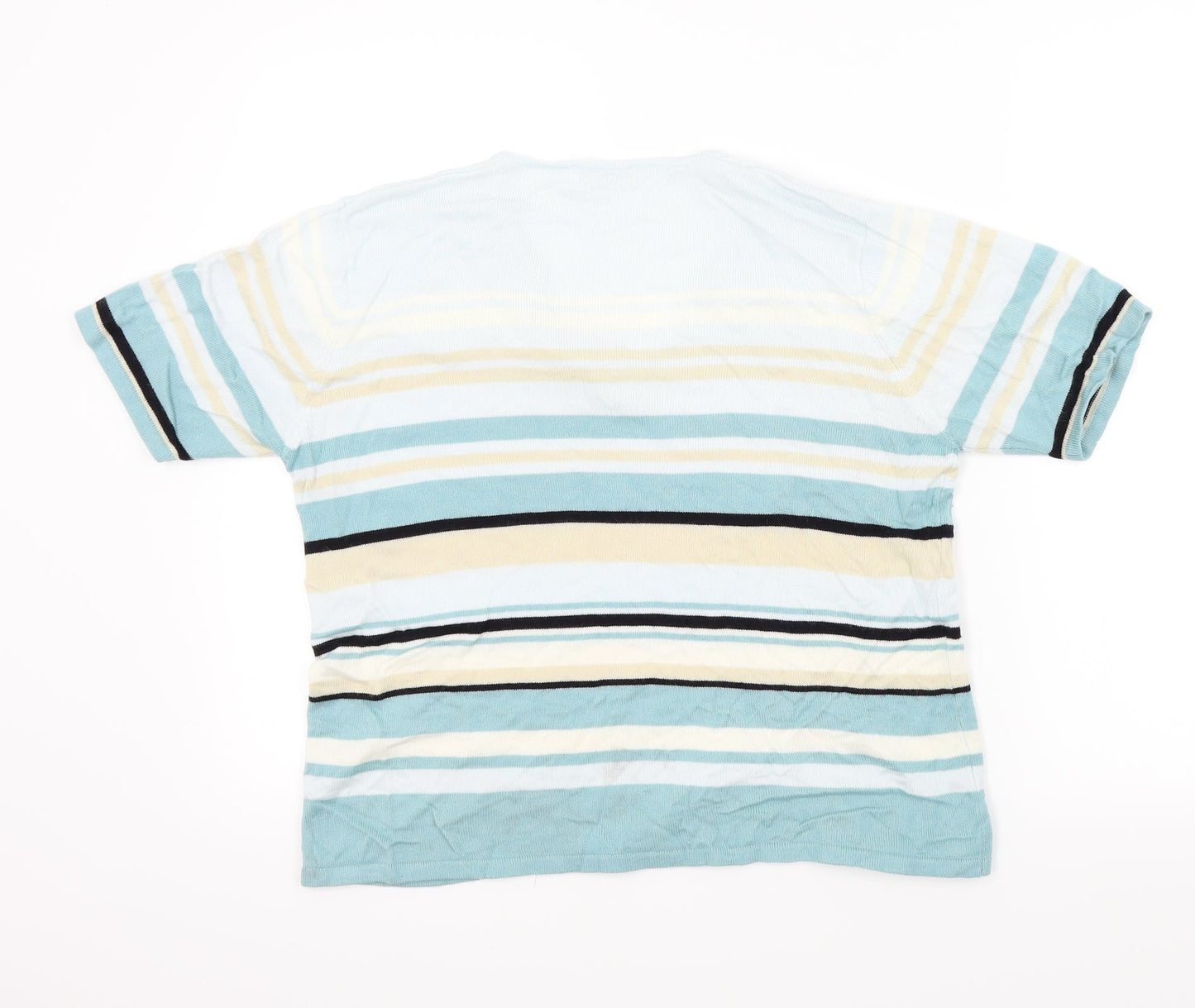Berkertex Womens Blue Striped  Pullover Jumper Size 16