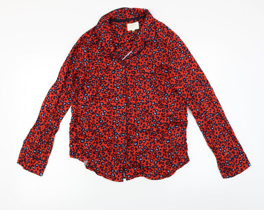 NEXT  Womens Red   Basic Button-Up Size 10