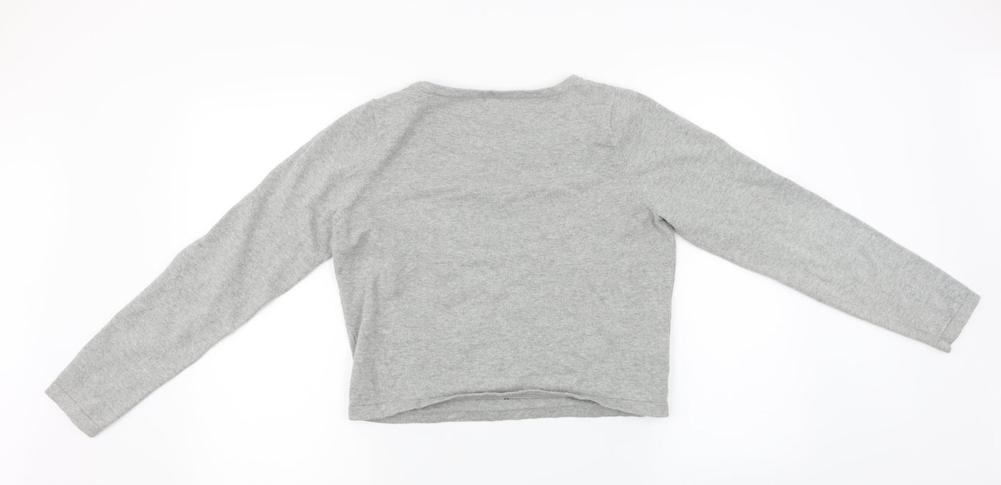 NEXT  Womens Grey   Pullover Jumper Size 12  - heart pattern