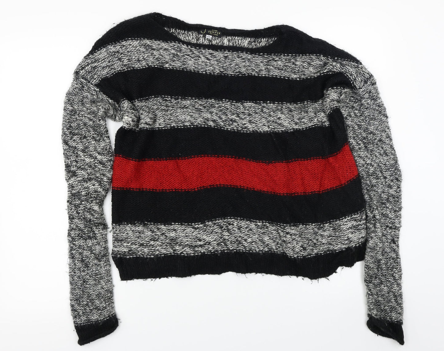 New Look  Womens Grey Striped  Pullover Jumper Size S