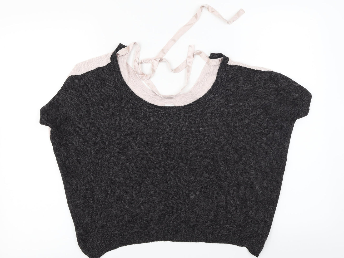 Saint Tropez  Womens Black Paisley  Basic T-Shirt Size S